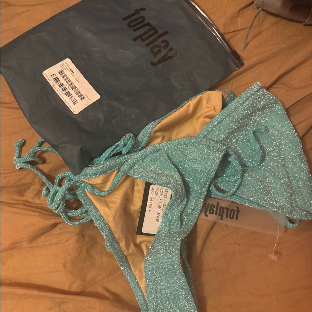 Fashion Nova Glittering Teal Bikini